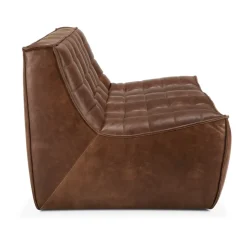 Sofá de 2 plazas N701, Cuero Chestnut