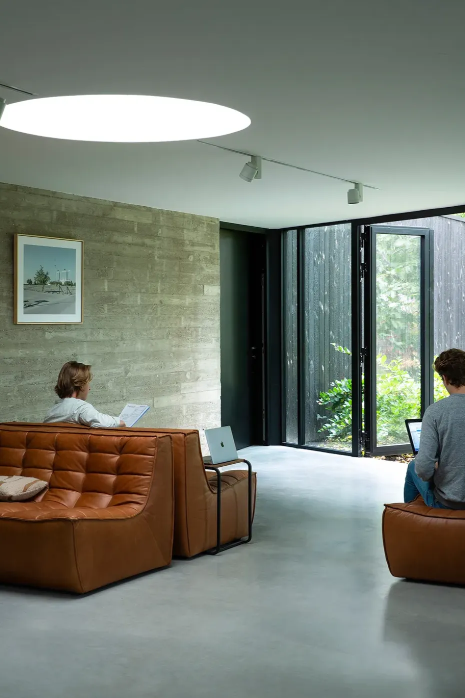 Sofá de 2 plazas N701, Cuero old saddle brown