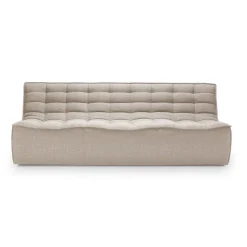 Sofá de 3 plazas N701, Tela beige