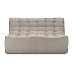 Sofá de 2 plazas N701, Tela ecru beige
