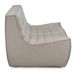 Sofá de 2 plazas N701, Tela ecru beige