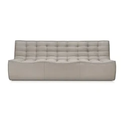Sofá de 3 plazas N701, Tela ecru beige