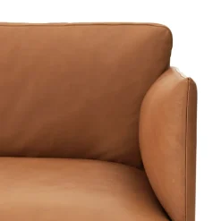 Sofá de 2 plazas Outline, Refine leather cognac-Black