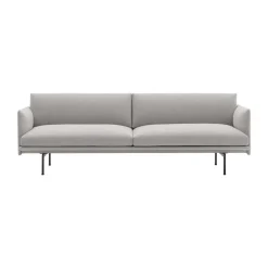 Sofá de 3 plazas Outline tela, Clay 12-Black