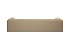 Sofá de 3 plazas Palo Block con reposabrazos Low 295 cm, Beige