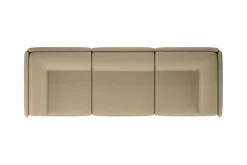 Sofá de 3 plazas Palo Block con reposabrazos Low 295 cm, Beige