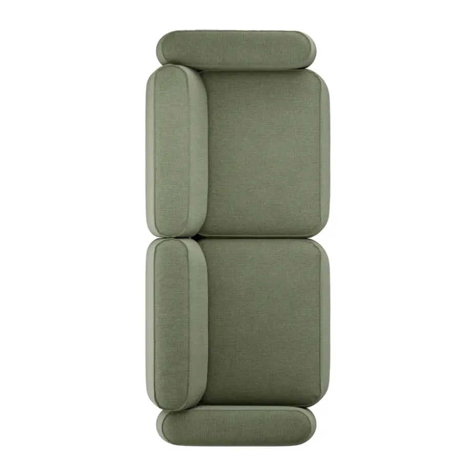 Sofá de 2,5 plazas Patch, Linara 100 Tarragon