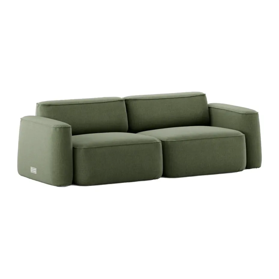 Sofá de 2,5 plazas Patch, Linara 100 Tarragon