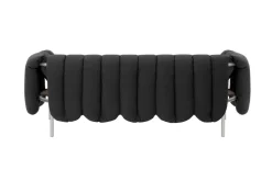 Sofá de 2,5 plazas Puffy 205 cm, Anthracite-acero inoxidable