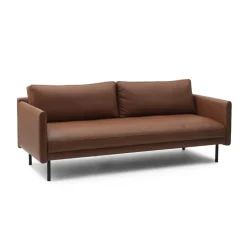 Sofá de 3 plazas Rar, Omaha leather cognac