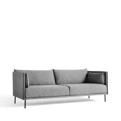 Sofá de 3 plazas Silhouette, Olavi 03 grey-patas de metal negras