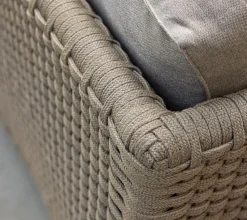 Sofá Diamond de 3 plazas soft rope, Cane-Line Natté taupe