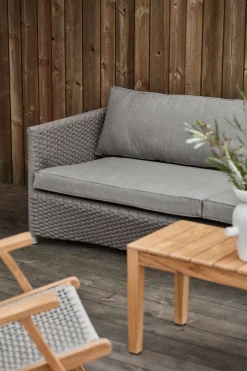 Sofá Diamond de 3 plazas soft rope, Cane-Line Natté taupe