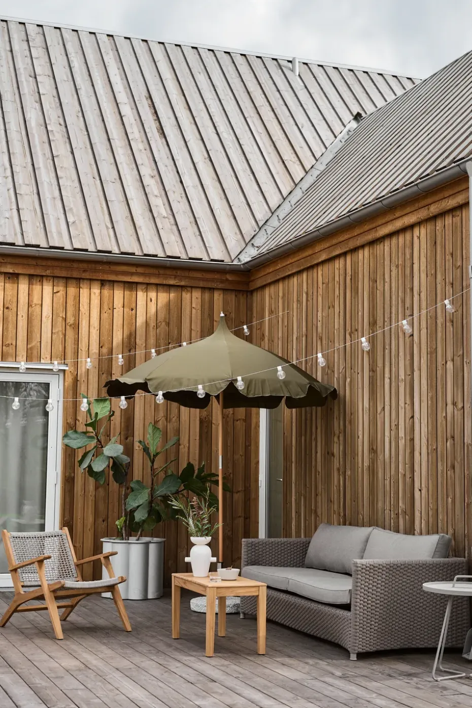 Sofá Diamond de 3 plazas soft rope, Cane-Line Natté taupe