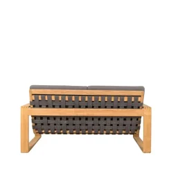 Sofá Endless Soft de 2 plazas teca, Cane-Line AirTouch grey