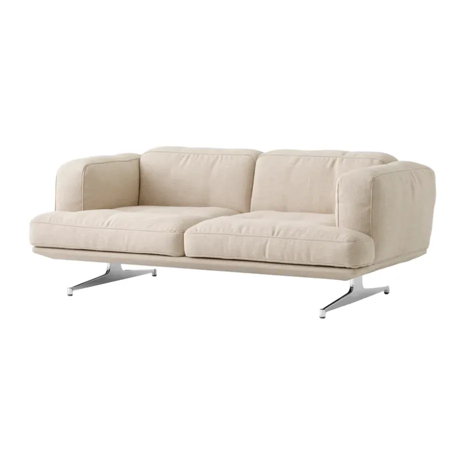 Sofá Inland AV22 2 plazas, Clay 0011-polished aluminium