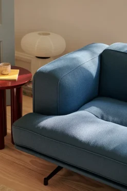 Sofá Inland AV23 3 plazas, Vidar 4 Denim Blue 733-patas negras