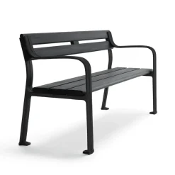 Sofá Joy, Caoba barniz negro, soporte negro