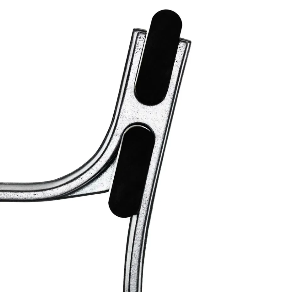 Sofá Joy, Caoba barniz negro, soporte de aluminio en bruto