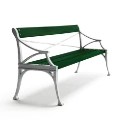 Sofá Lessebo, Verde, soporte de aluminio en bruto