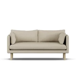 Sofá Linnevik, Bern Beige 0341-roble blanco aceitado, 2 plazas