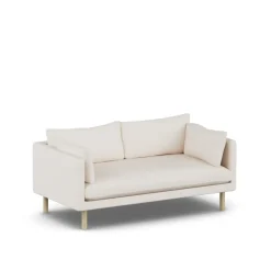 Sofá Linnevik, Caleido Beige 9600-roble blanco aceitado, 2 plazas