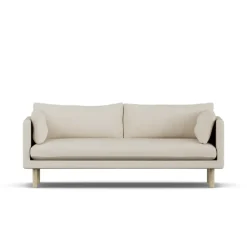 Sofá Linnevik, Jump Beige 1956-roble blanco aceitado, 3 plazas
