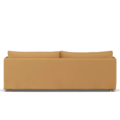 Sofá Linnevik, Jump honey 1959-roble blanco aceitado, 4 plazas, con faldón