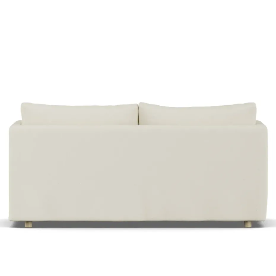 Sofá Linnevik, Oslo Nature 1540-roble blanco aceitado, 2 plazas, con faldón