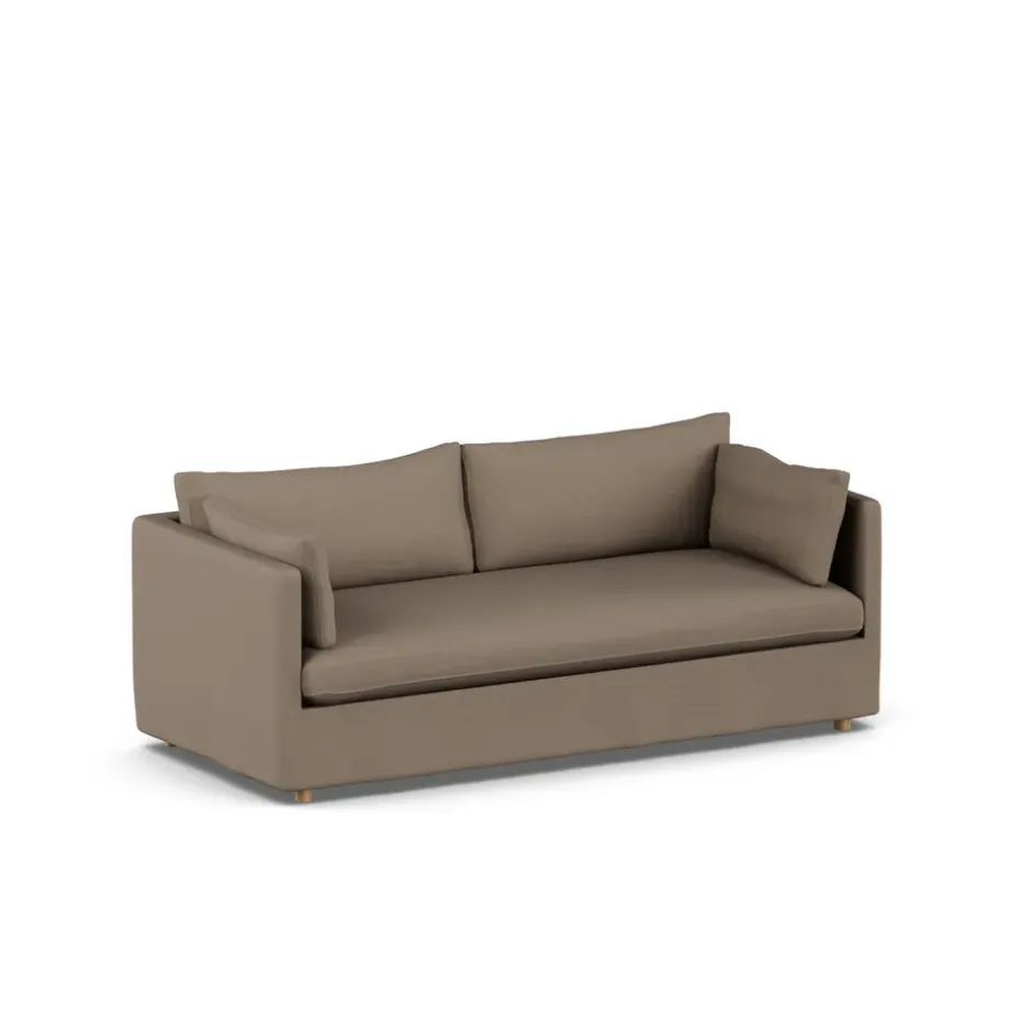 Sofá Linnevik, Same Mole 6674-roble blanco aceitado, 3 plazas, con faldón