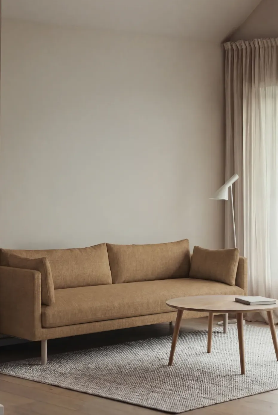 Sofá Linnevik, Same Ochre 6676-roble blanco aceitado, 4 plazas