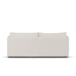 Sofá Linnevik, Same Off White 6671-roble blanco aceitado, 3 plazas, con faldón