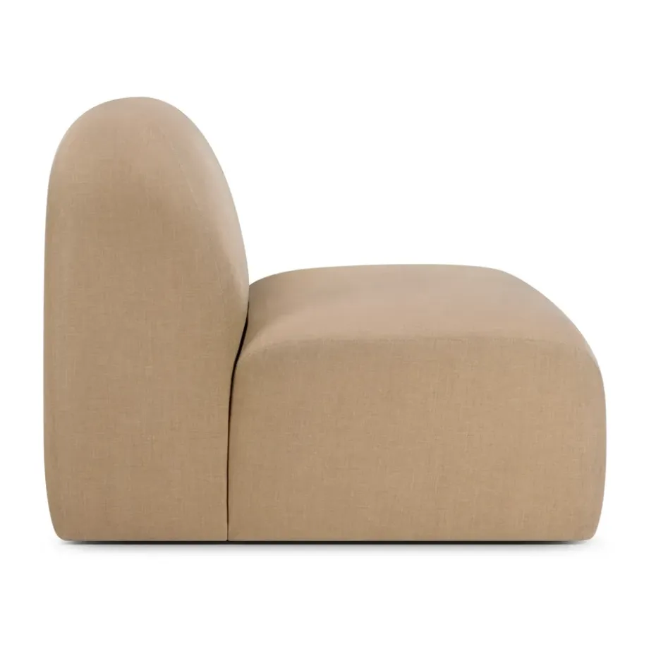 Sofá modular Bulky, módulo central de 1 plaza, Sepia claro