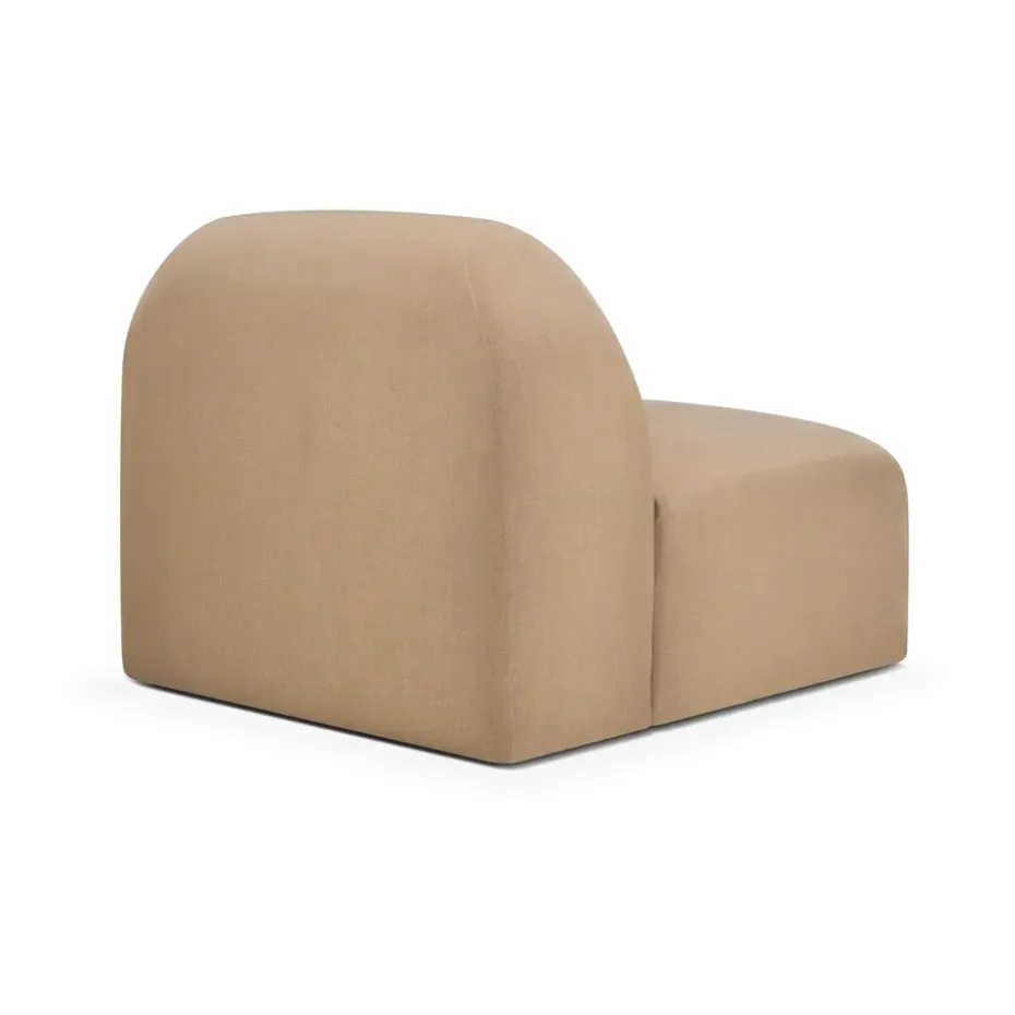 Sofá modular Bulky, módulo central de 1 plaza, Sepia claro