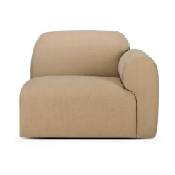 Sofá modular Bulky, módulo terminal con reposabrazos izquierdo, Sepia claro