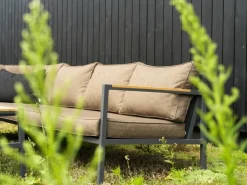 Sofá modular Cap, Antracita-marrón, 6 plazas