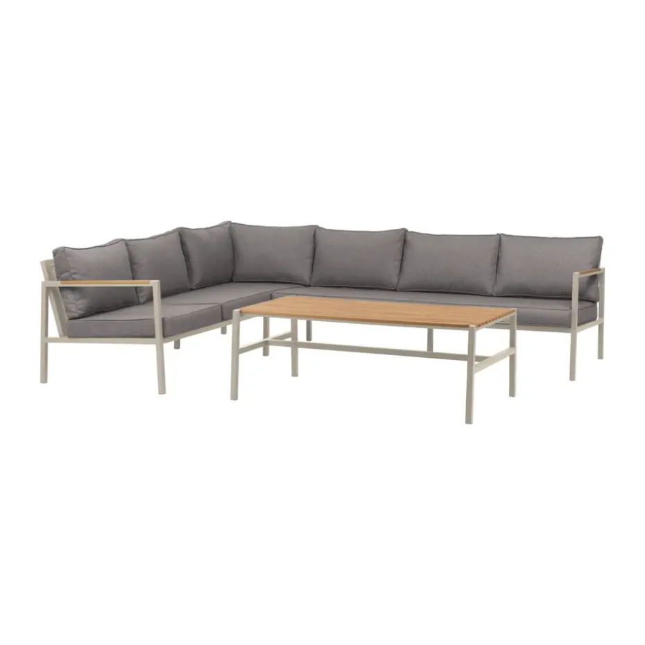 Sofá modular Cap, Light grey-gris, 6 plazas