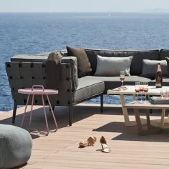 Sofá modular Conic, Cane-Line airtouch grey, sencillo, incl. cojines