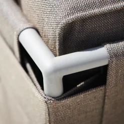 Sofá modular Conic, Cane-Line Airtouch grey, diván, incl. cojines