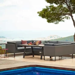 Sofá modular Flex, Grey, derecho, incl. cojines