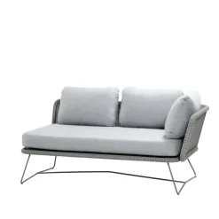Sofá modular Horizon, Cane-Line Natté light grey, izquierda
