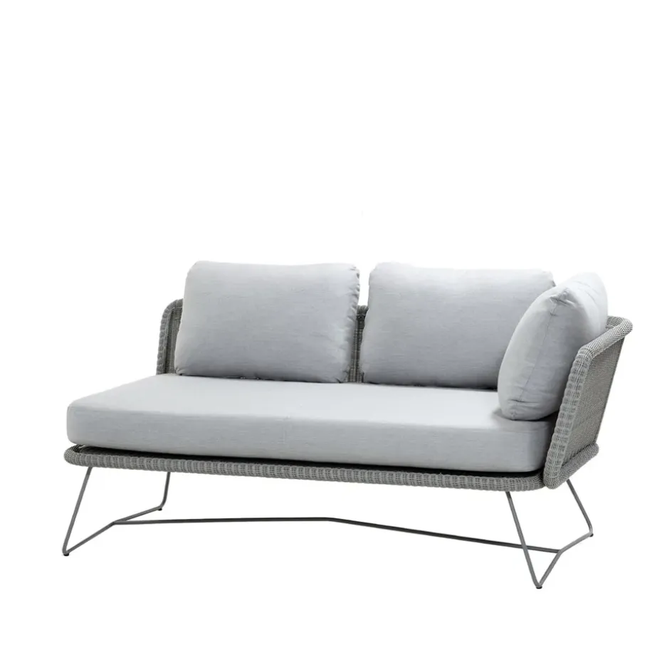 Sofá modular Horizon, Cane-Line Natté light grey, izquierda