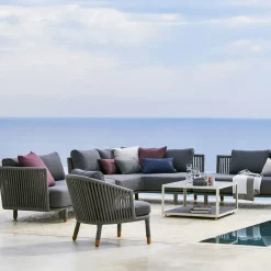Sofá modular Moments, Gris, esquina, Cane-Line soft rope