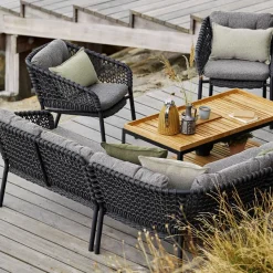 Sofá modular Ocean, Dark grey, esquina