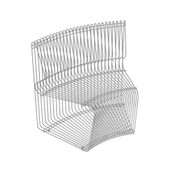 Sofá modular Pantonova, Stainless steel, convex