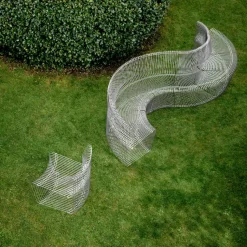 Sofá modular Pantonova, Stainless steel, concave