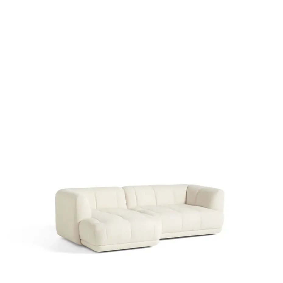 Sofá modular Quilton, combinación 19, chaise longue izquierda, Flamiber A5 crema