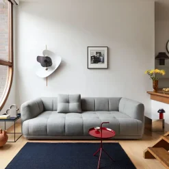 Sofá modular Quilton, combinación 19, chaise longue izquierda, Flamiber A5 crema