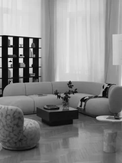 Sofá modular Rico central Soft Bouclé, Natural