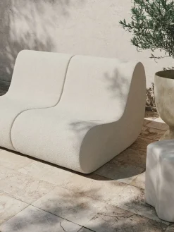 Sofá modular Rouli center module pure bouclé, Off-white